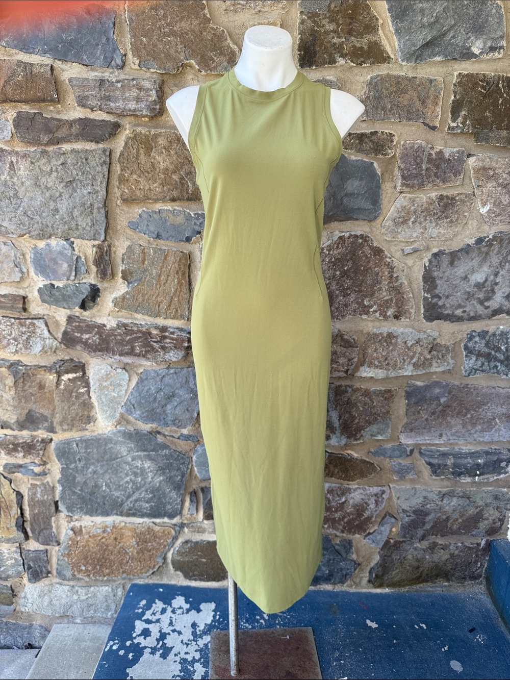 Lululemon Athletica All Aligned Midi Dress in Bronze Green Size 8